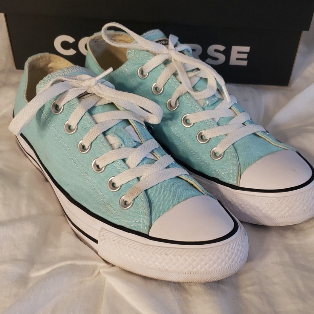 Excellent Used Condition Mint Green Converse Shoes - image 2